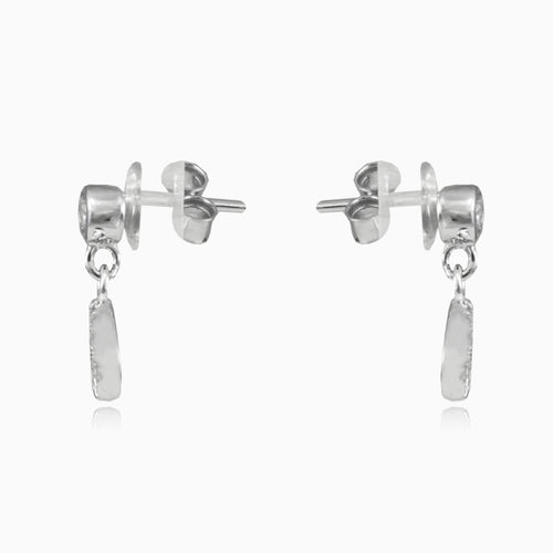 Dangling moon earrings