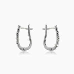 Ohrringe mit drei Zirkonia-Reihen