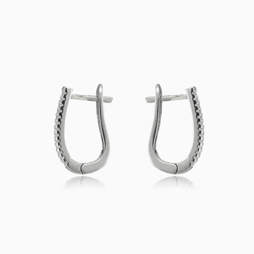 Ohrringe mit drei Zirkonia-Reihen