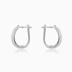 Boucles d’oreilles à quatre rangées de zirconiums cubiques
