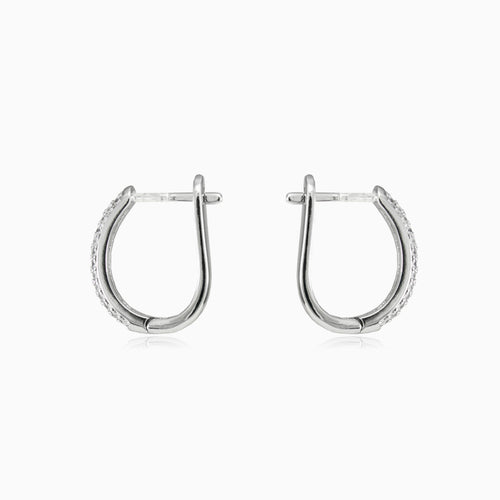 Pendientes de dos líneas de circonitas cúbicas