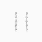 Boucles d’oreilles longues à sertissage clos