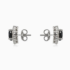 Clous d’oreilles en onyx noir royaux