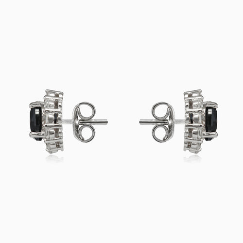 Clous d’oreilles en onyx noir royaux
