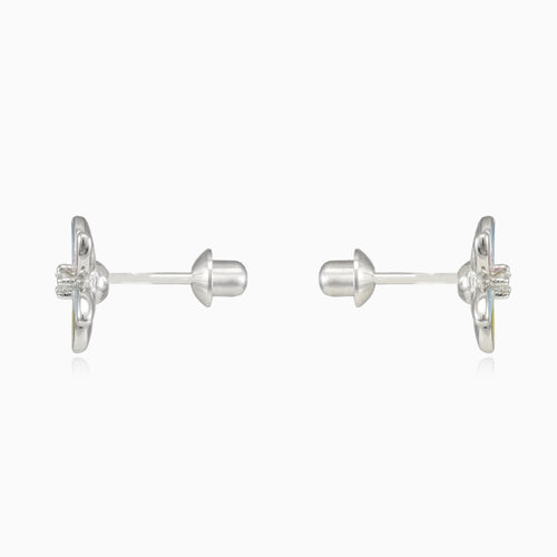 Květinové náušnice stříbro