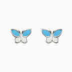 Boucles d’oreilles papillon bleues