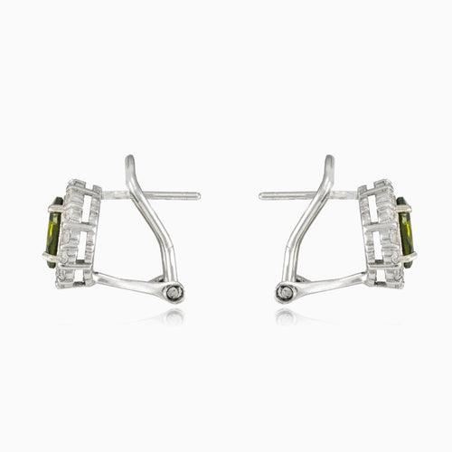 Royal moldavite earrings