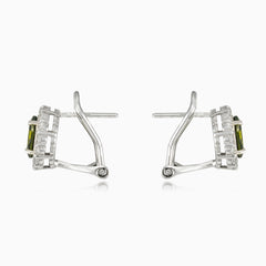 Royal moldavite earrings