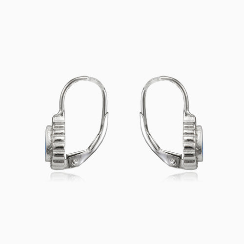 Náušnice modrý opál kapka