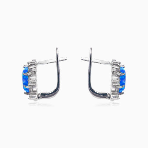 Sternförmige Ohrringe mit blauem Opal