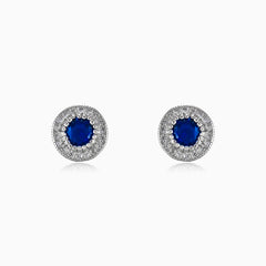 Modré barokní náušnice