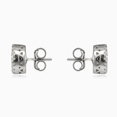 Runde Halo rote Quarz-Stecker