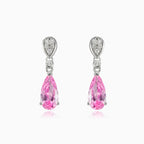 Boucles d’oreilles pendantes en quartz rose