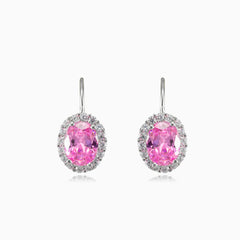 Boucles d’oreilles en quartz rose doux