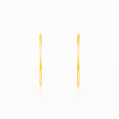 Klasické zlaté kruhové náušnice