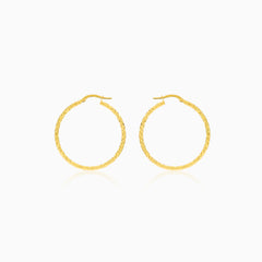 Aros de oro pulido con diamantes