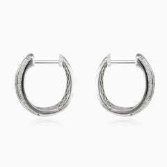 Diamantové náušnice z bílého zlata