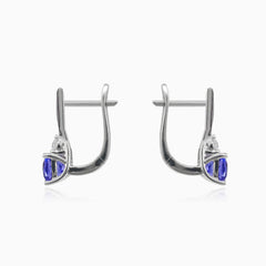 Boucles d’oreilles coussin en tanzanite