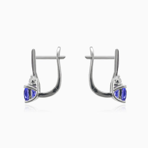 Boucles d’oreilles coussin en tanzanite