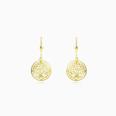 Boucles d'oreilles Arbre de Vie en or
