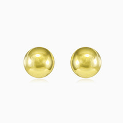 Clous d’oreilles boule en or jaune