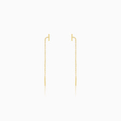 Kulaté zlaté provlékací náušnice