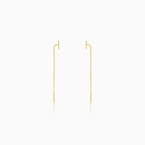 Kulaté zlaté provlékací náušnice