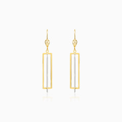 Pendientes largos colgantes en forma de rectángulo