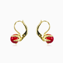 Einzigartige rote Korallenohrringe