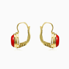 Classic coral earrings
