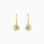 Pendientes de oro en espiral