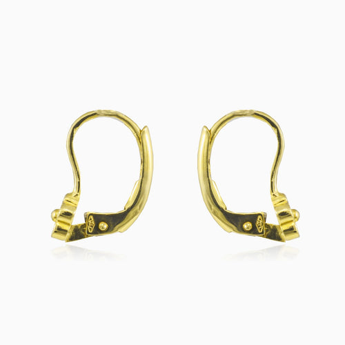 Minimalistische Ohrringe aus Gold mit Zirkonia in Blumenform