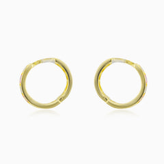 Zlaté mini kruhy růžové