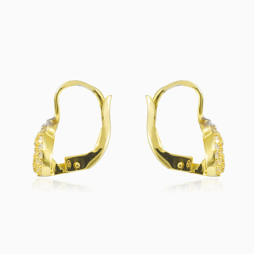 Boucles d’oreilles nouées en or avec zirconium cubique