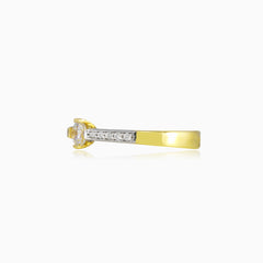 Thin accent gold ring