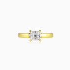 Bague en or jaune avec zirconium Princess