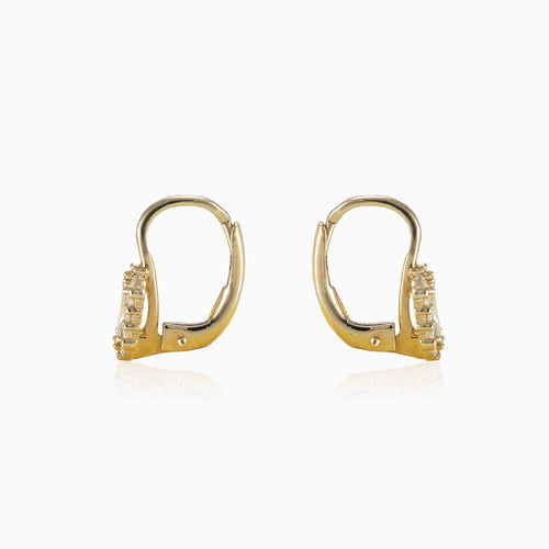 Rectangle halo earrings