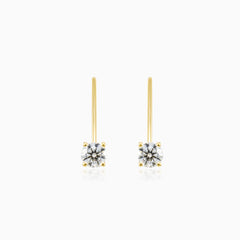 Boucles d’oreilles à diamant avec fermoir à levier