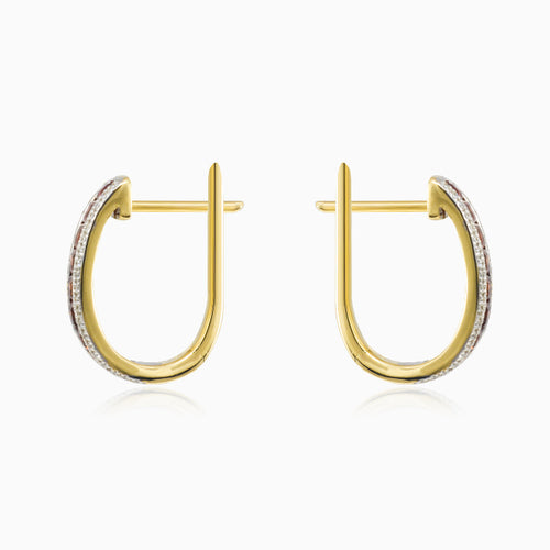 Granat- und Diamant-Ohrringe