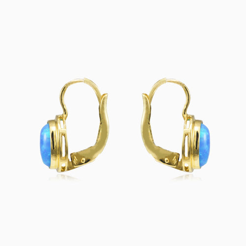 Klasické náušnice bílý opál