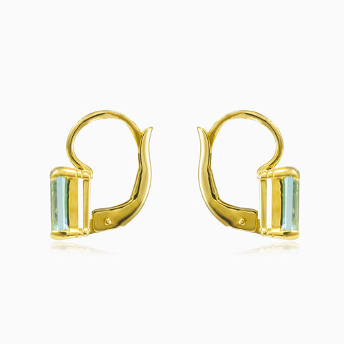 Blaue Topas-Ohrringe aus Gold