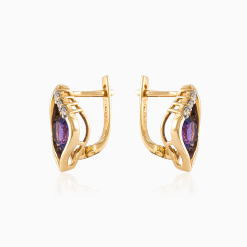 Amethyst-Augenohrringe