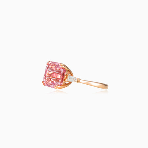 Bague en tourmaline rose