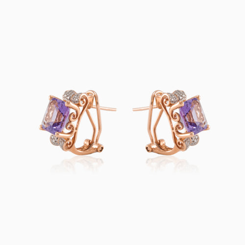 Boucles d’oreilles améthyste royales