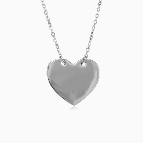 Collier cœur simple en argent
