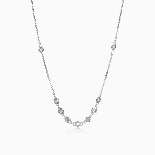 Collier statement en zirconia cubique