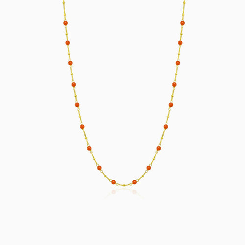 Minimalistisches Gold-Korallen-Halsband