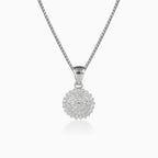 Pave round pendant