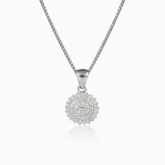 Pave round pendant