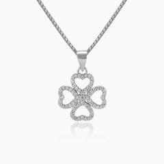 Pendentif cœur trèfle